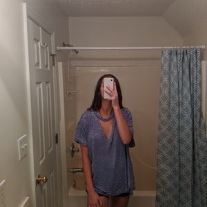 Purple Free People Loose Blouse